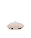 Emporio Armani Logo-strap Detail Beret In Nude
