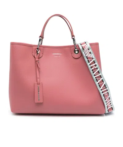 Emporio Armani Shopping Bag In Pink