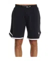 Emporio Armani Logo Strap-up Shorts In Black