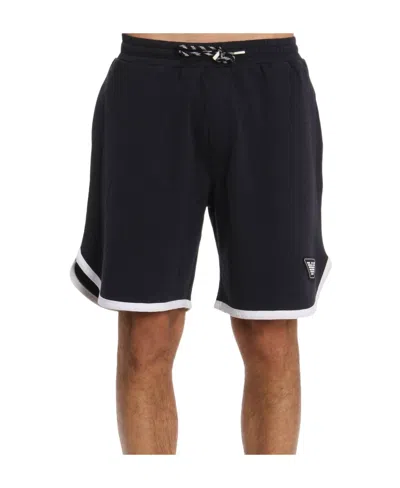 Emporio Armani Logo Strap-up Shorts In Black