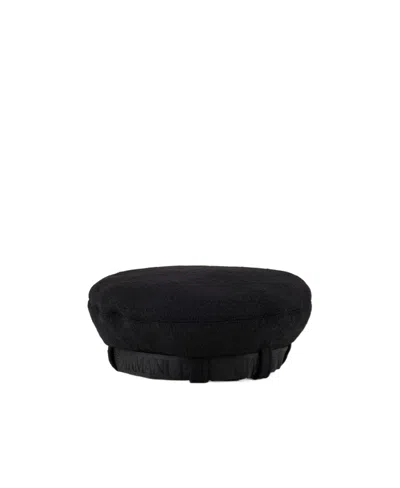Emporio Armani Logo-strap Wool-blend Beret