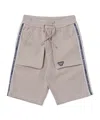 Emporio Armani Logo-stripe Track Shorts In Nude