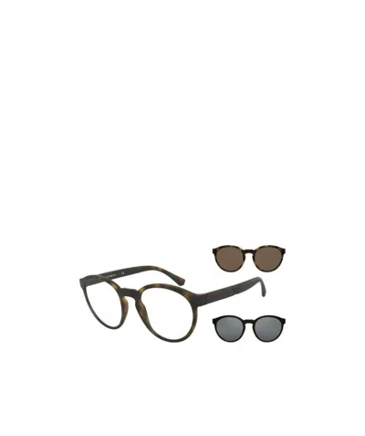 Emporio Armani Logo Sunglasses In Black