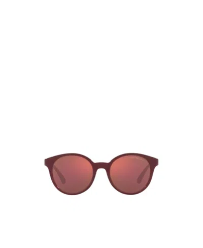 Emporio Armani Logo Sunglasses In Red