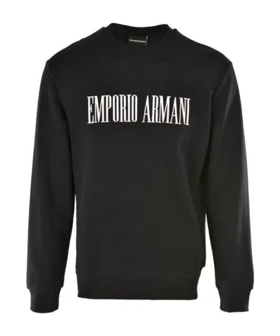 Emporio Armani Logo Sweater In Black