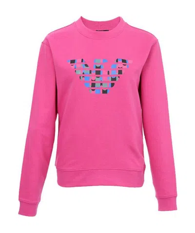 Emporio Armani Logo Sweater In Pink