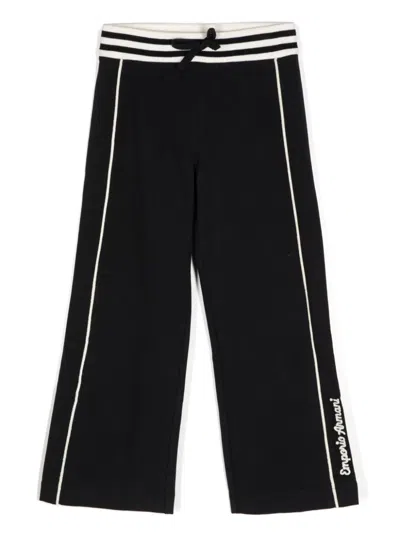 Emporio Armani Kids' Logo Sweatpants In Blue