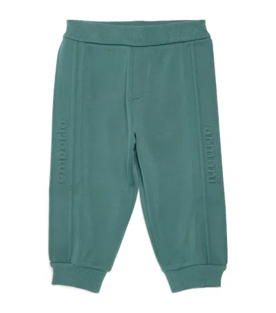 Emporio Armani Kids' Logo Sweatpants In Green