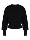 Emporio Armani Travel Essentials Capsule Collection Viscose-blend Jumper With An Embossed Motif In Black