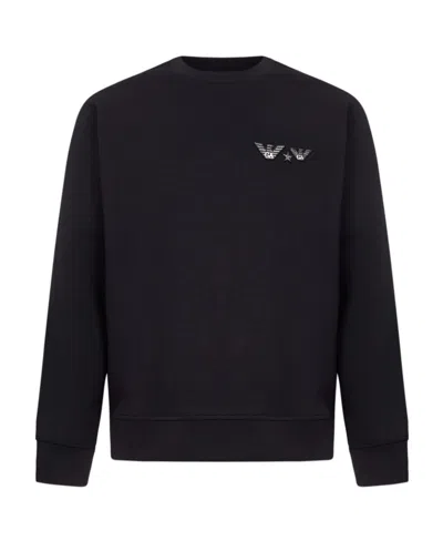Emporio Armani Logo Sweatshirt In Black