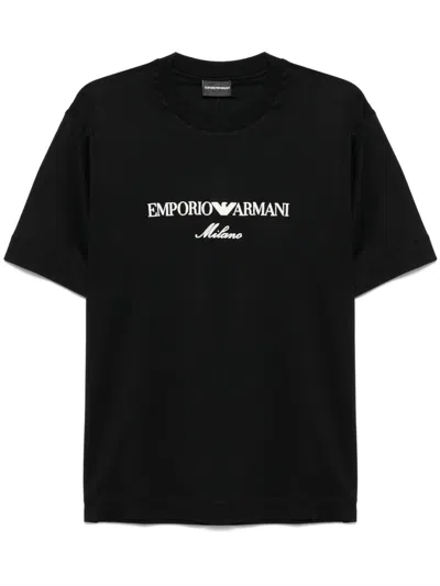 Emporio Armani Men's Logo T-shirt In Black