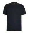 Emporio Armani Asv Jersey T-shirt With Majolica-effect Print In Blue