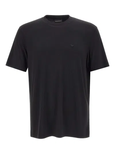 Emporio Armani Logo T-shirt In Black