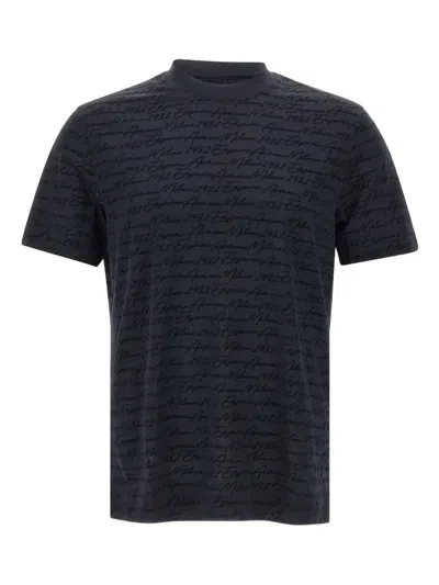 Emporio Armani Logo T-shirt In Black