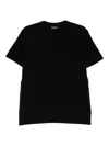Emporio Armani Logo Cotton Crew Neck Short Sleeve T-shirt In Black
