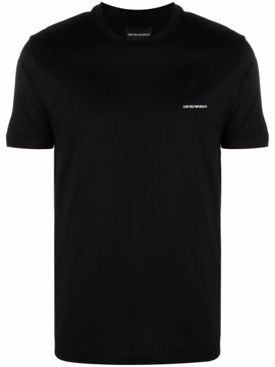 Emporio Armani Logo T-shirt In Black