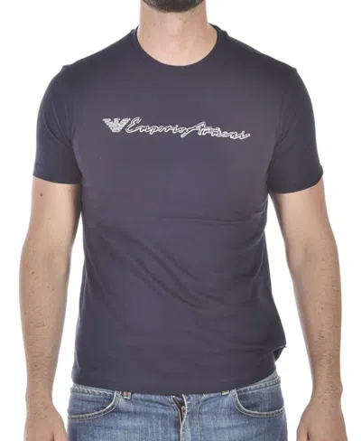 Emporio Armani Logo T-shirt In Blue