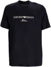 Emporio Armani Logo-print Jersey T-shirt In Blue