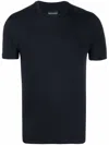 Emporio Armani Blend Cotton Crewneck T-shirt In Black