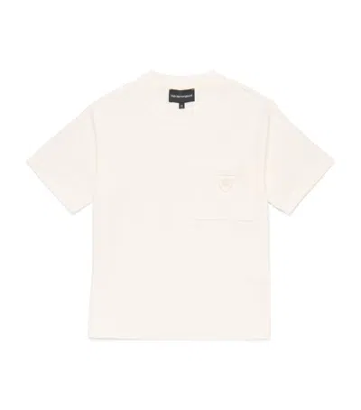 Emporio Armani Kids' Logo T-shirt In Ivory