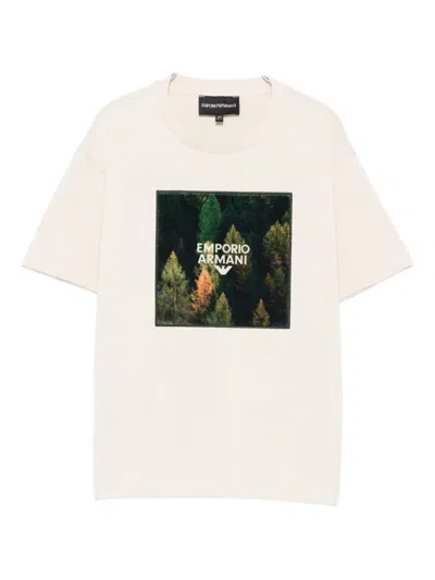 Emporio Armani Kids' Logo T-shirt In Neutral