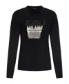 Emporio Armani Logo T-shirt With Long Sleeves And Round Neck In Black
