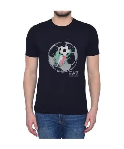 Emporio Armani Logo T-shirt With Round Neck In Black