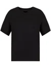 Emporio Armani Textured T-shirt In Black