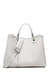 Emporio Armani Logo Tag Top Handle Bag In Grey