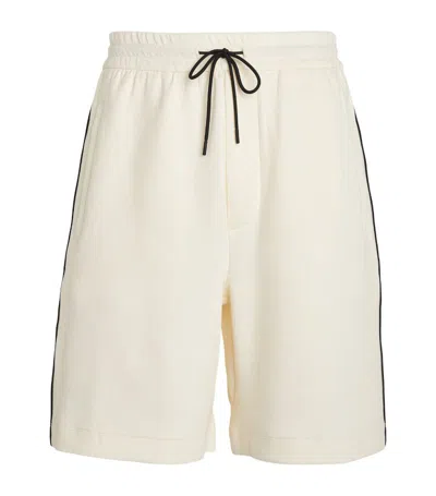 Emporio Armani Logo-tape Bermuda Shorts In White