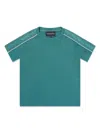 Emporio Armani Logo-tape Jersey T-shirt In Green