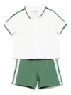 Emporio Armani Baby Boys Logo Tape Short Set In 绿色