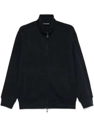 Emporio Armani Logo-tape Sweatshirt In Blue