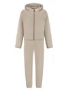 Emporio Armani Logo-tape Tracksuit In Neutrals