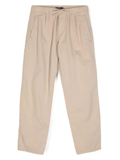Emporio Armani Kids' Logo Tapered Trousers In Neutrals