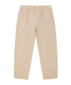 Emporio Armani Logo Tapered Trousers In Nude