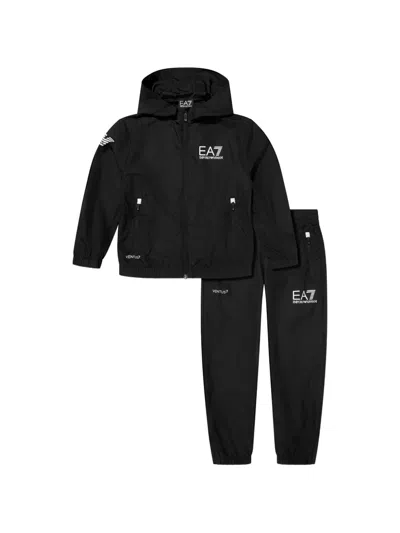 Emporio Armani Kids' Logo Track Pants In Blue