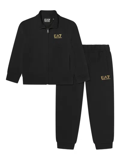 Emporio Armani Kids' Logo Tracksuit In Black