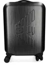 Emporio Armani Eagle Suitcase Trolley Accessories In Black