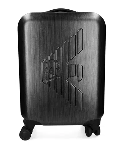 Emporio Armani Logo Trolley In Gray