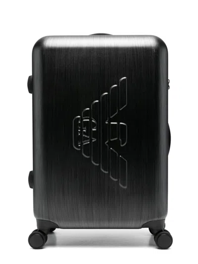 Emporio Armani Logo Trolley In Grey