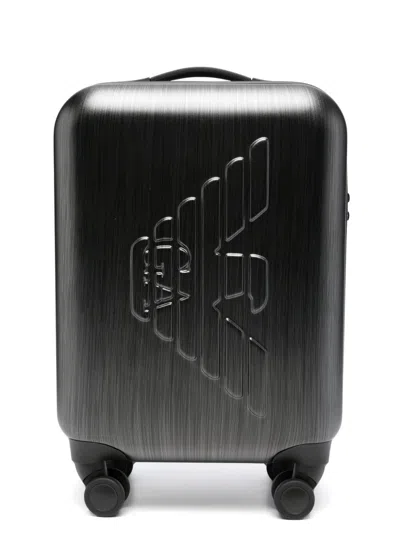 Emporio Armani Logo Trolley In Grey