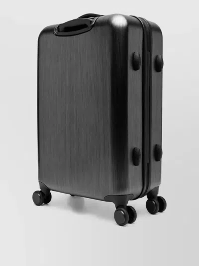 Emporio Armani Logo Trolley Suitcase In Black