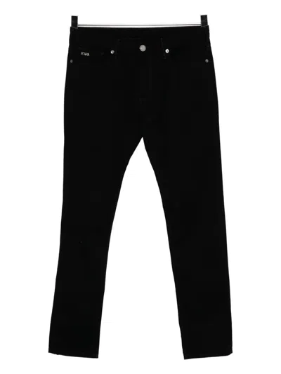 Emporio Armani Logo Trousers In Black