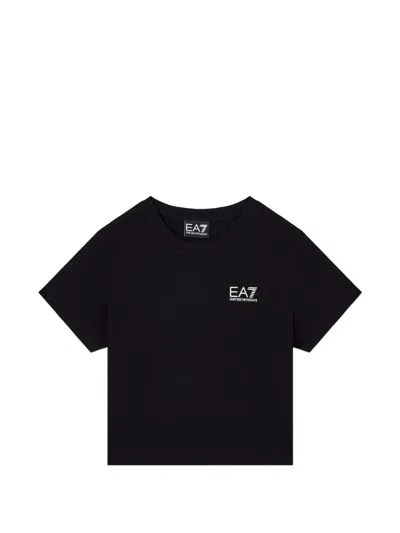 Emporio Armani Kids' Logo T-shirt In Black