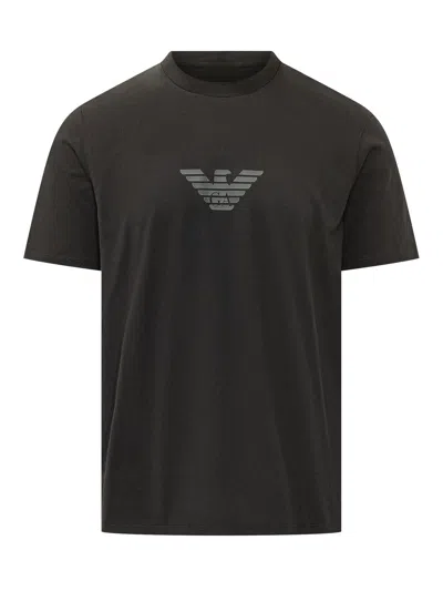 Emporio Armani Logo T-shirt In Black