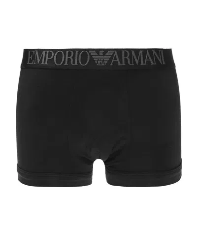 Emporio Armani Black Stretch Cotton Boxer