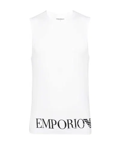 Emporio Armani Logo Vest In White