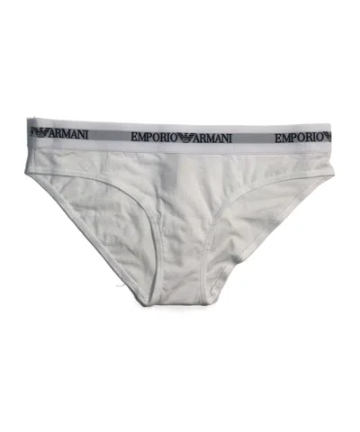 Emporio Armani Logo Waist-edge Briefs Pants In Gray