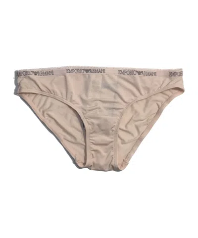 Emporio Armani Logo Waist-edge Briefs Pants In Nude